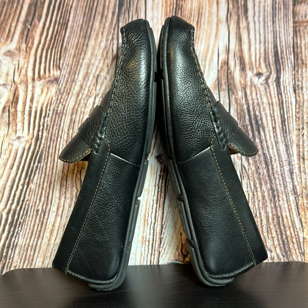 Born Pebble Leather Slip On Penny Loafers Mens Sz 10M - Picture 9 of 10